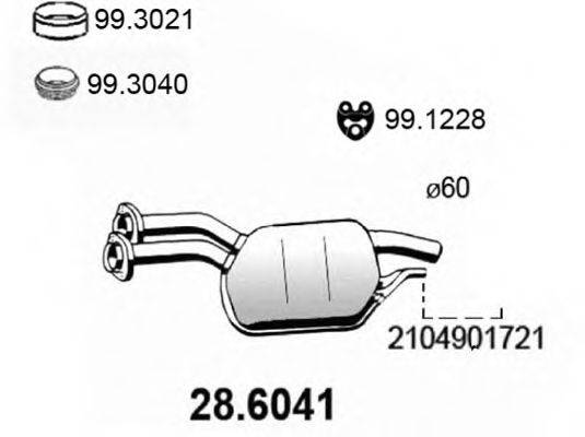 ASSO 286041 Середній глушник вихлопних газів