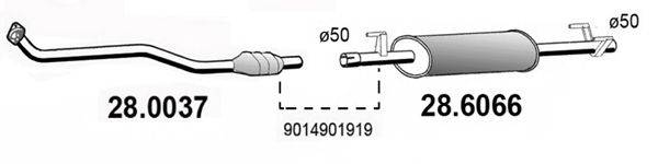 ASSO 286066 Середній глушник вихлопних газів