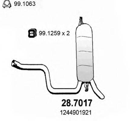 ASSO 287017 Глушник вихлопних газів кінцевий