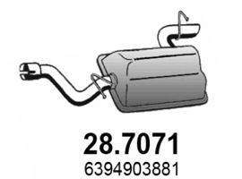 ASSO 287071 Глушник вихлопних газів кінцевий