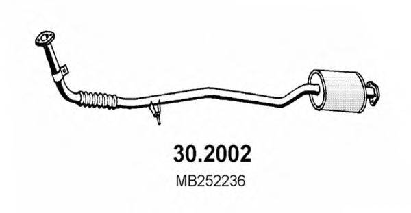 ASSO 302002 Передглушувач вихлопних газів