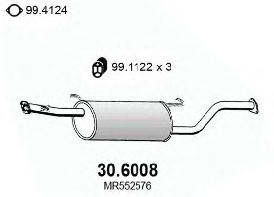 ASSO 306008 Середній глушник вихлопних газів