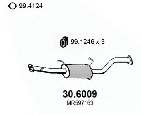 ASSO 306009 Середній глушник вихлопних газів