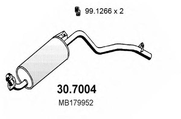 ASSO 307004 Глушник вихлопних газів кінцевий