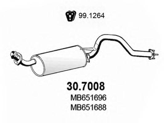 ASSO 307008 Глушник вихлопних газів кінцевий