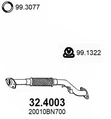 ASSO 324003 Труба вихлопного газу