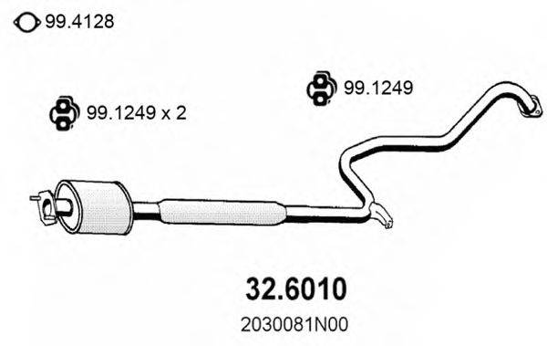 ASSO 326010 Середній глушник вихлопних газів