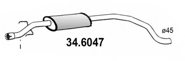 ASSO 346047 Середній глушник вихлопних газів