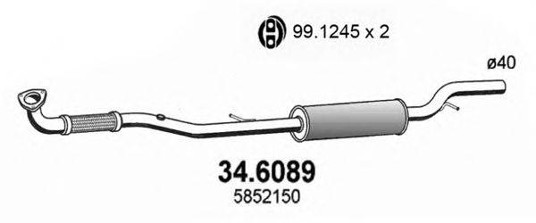 ASSO 346089 Середній глушник вихлопних газів