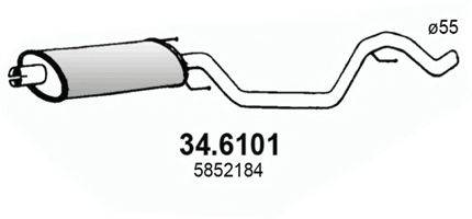 ASSO 346101 Середній глушник вихлопних газів