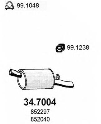 ASSO 347004 Глушник вихлопних газів кінцевий