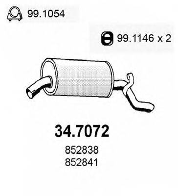 ASSO 347072 Глушник вихлопних газів кінцевий