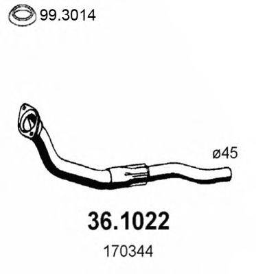 ASSO 361022 Труба вихлопного газу