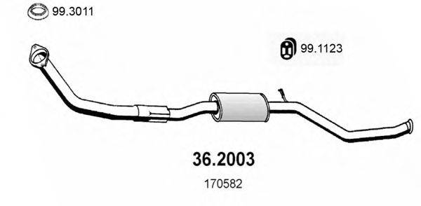 ASSO 362003 Передглушувач вихлопних газів