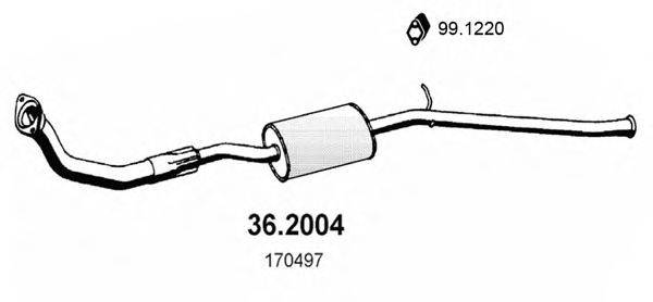 ASSO 362004 Передглушувач вихлопних газів