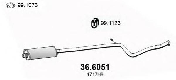 ASSO 366051 Середній глушник вихлопних газів