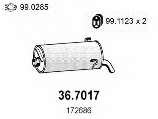 ASSO 367017 Глушник вихлопних газів кінцевий