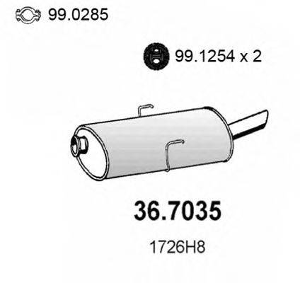 ASSO 367035 Глушник вихлопних газів кінцевий