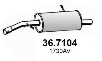 ASSO 367104 Глушник вихлопних газів кінцевий