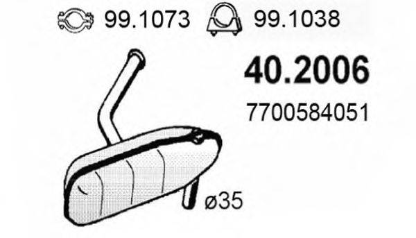 ASSO 402006 Передглушувач вихлопних газів