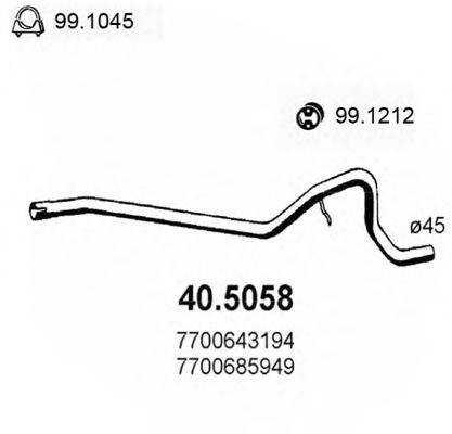 ASSO 405058 Труба вихлопного газу