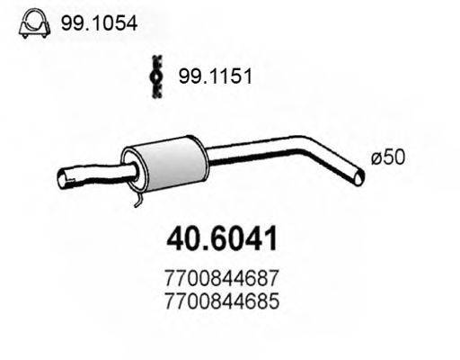 ASSO 406041 Середній глушник вихлопних газів