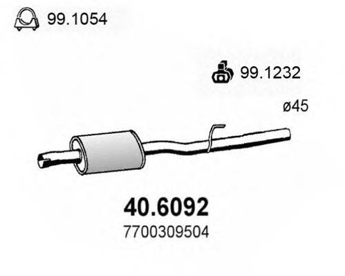 ASSO 406092 Середній глушник вихлопних газів