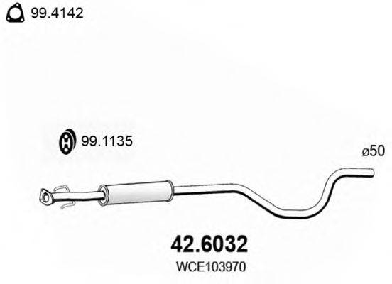 ASSO 426032 Середній глушник вихлопних газів