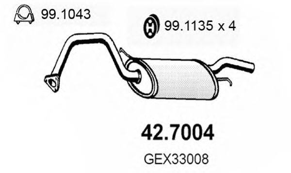 ASSO 427004 Глушник вихлопних газів кінцевий