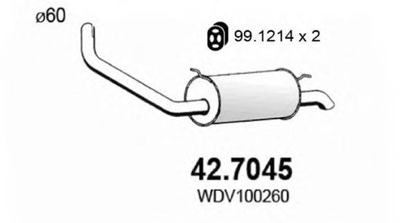 ASSO 427045 Глушник вихлопних газів кінцевий