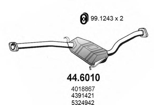 ASSO 446010 Середній глушник вихлопних газів