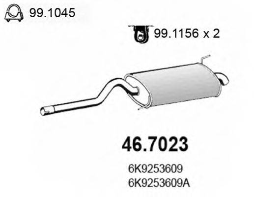 ASSO 467023 Глушник вихлопних газів кінцевий