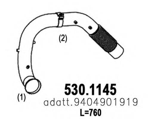 ASSO 5301145 Труба вихлопного газу