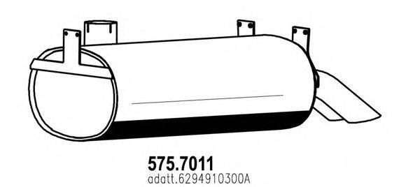 ASSO 5757011 Середній/кінцевий глушник ОГ