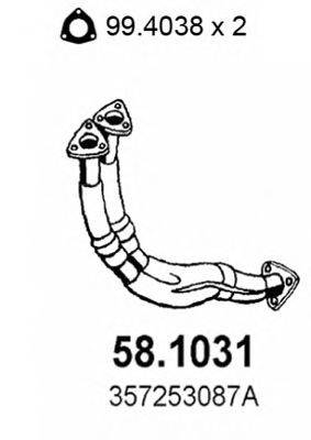 ASSO 581031 Труба вихлопного газу