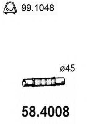 ASSO 584008 Труба вихлопного газу