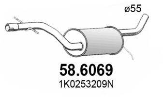 ASSO 586069 Середній глушник вихлопних газів