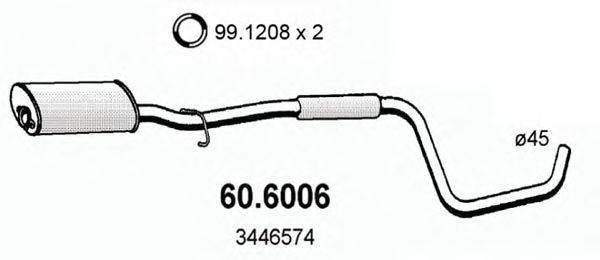 ASSO 606006 Середній глушник вихлопних газів