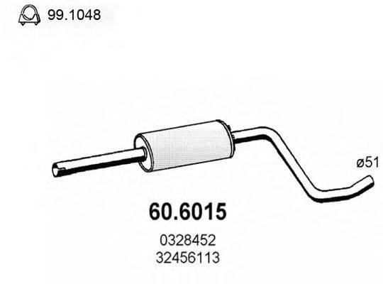 ASSO 606015 Середній глушник вихлопних газів