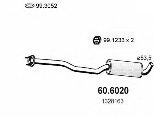 ASSO 606020 Середній глушник вихлопних газів