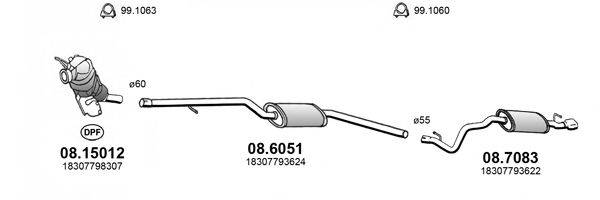 ASSO ART4306 Система випуску ОГ