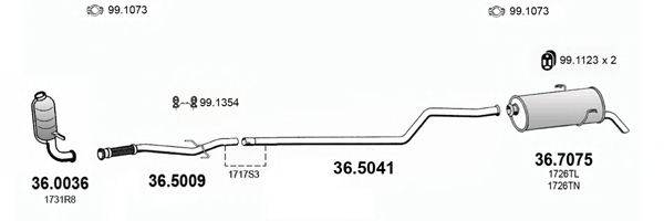 ASSO ART2974 Система випуску ОГ