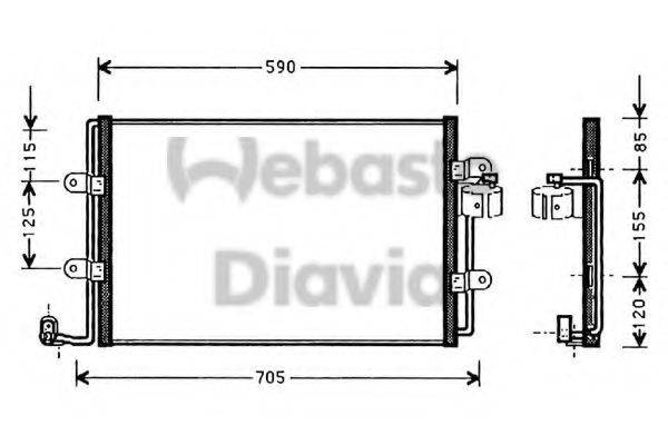 WEBASTO 82D0225180A Конденсатор, кондиціонер