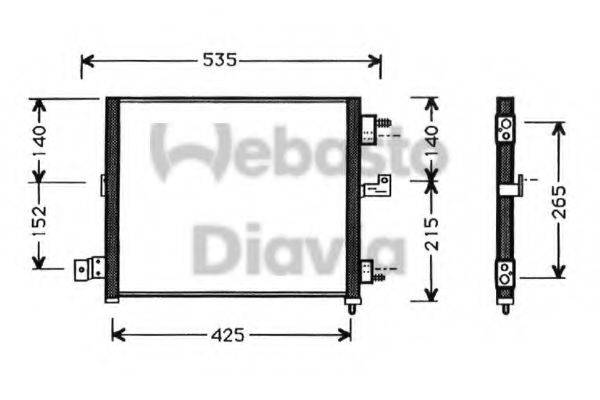 WEBASTO 82D0225285A Конденсатор, кондиціонер