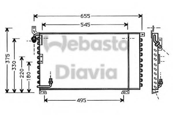 WEBASTO 82D0225358A Конденсатор, кондиціонер