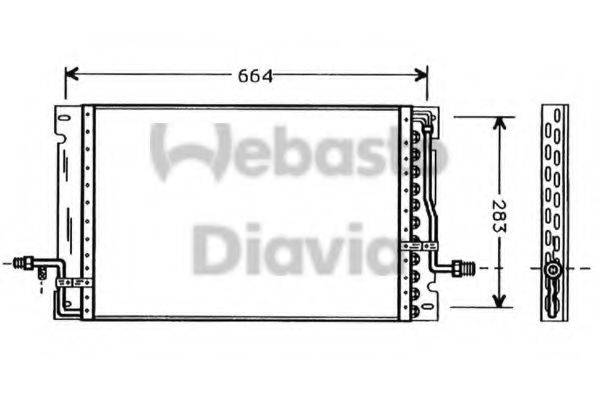 WEBASTO 82D0225395A Конденсатор, кондиціонер