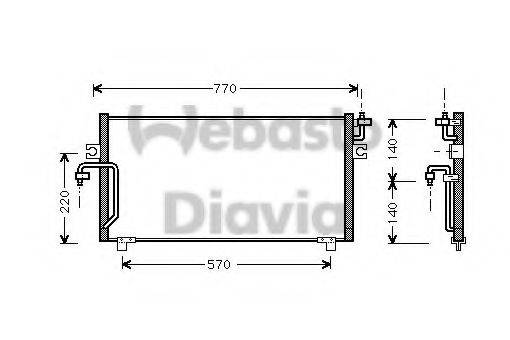 WEBASTO 82D0225436A Конденсатор, кондиціонер