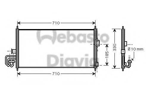 WEBASTO 82D0225462A Конденсатор, кондиціонер