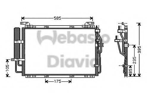 WEBASTO 82D0225523A Конденсатор, кондиціонер