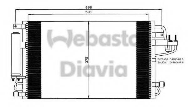 WEBASTO 82D0225600A Конденсатор, кондиціонер